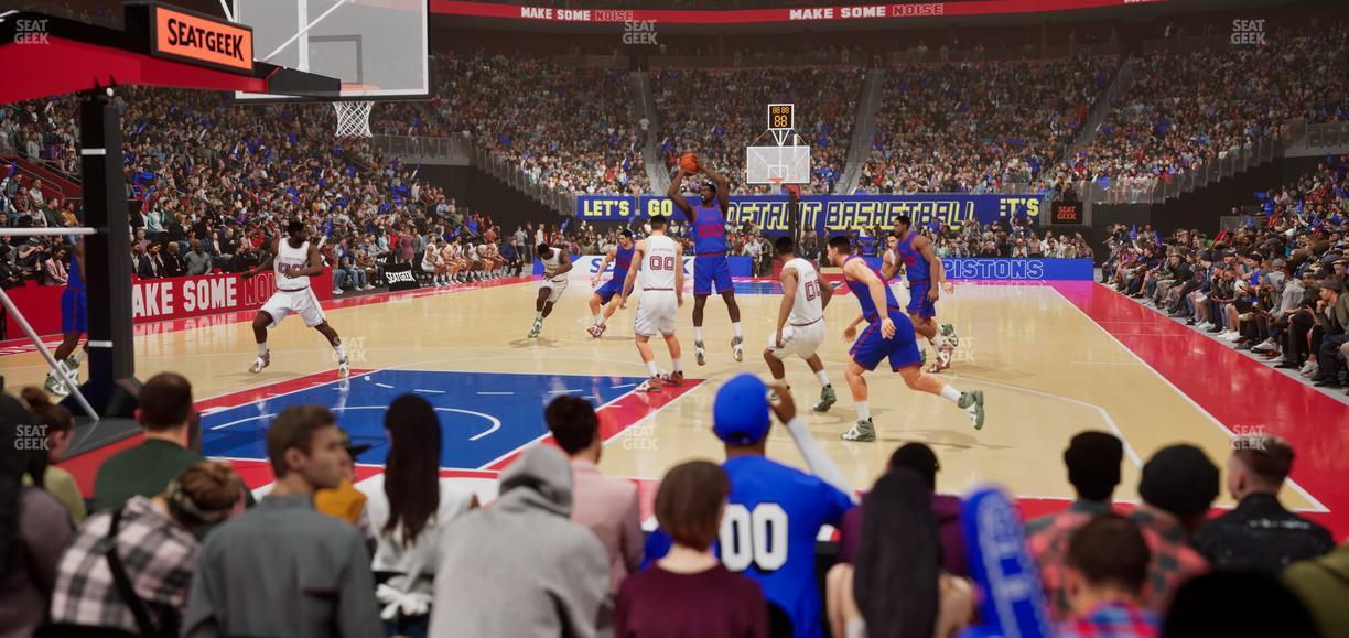 Little Caesars Arena - Section Vip E Seat View