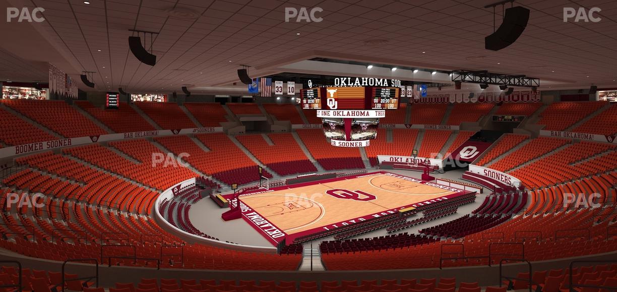 Lloyd Noble Center - Section 210 Seat View