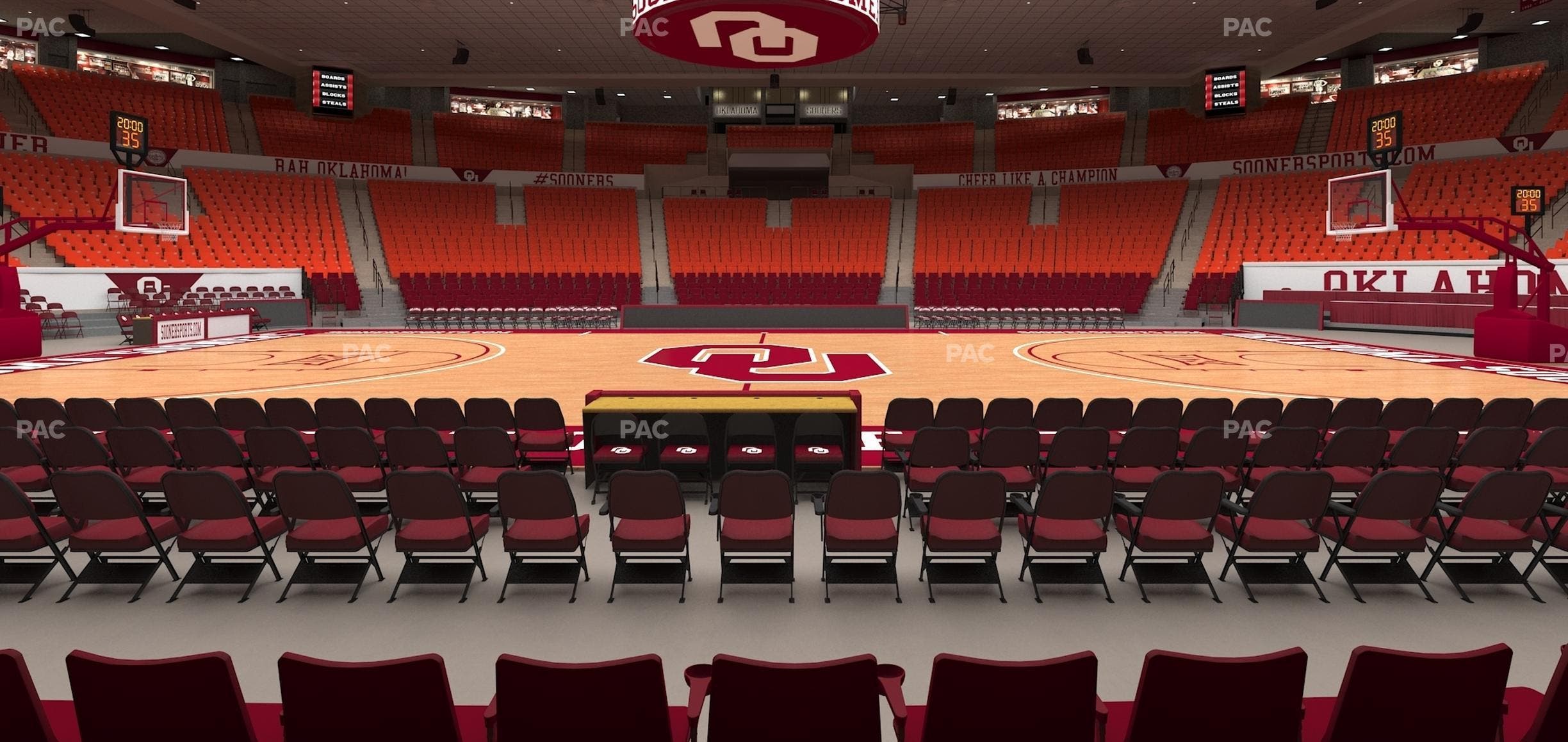 Lloyd Noble Center - Section F 3 Seat View
