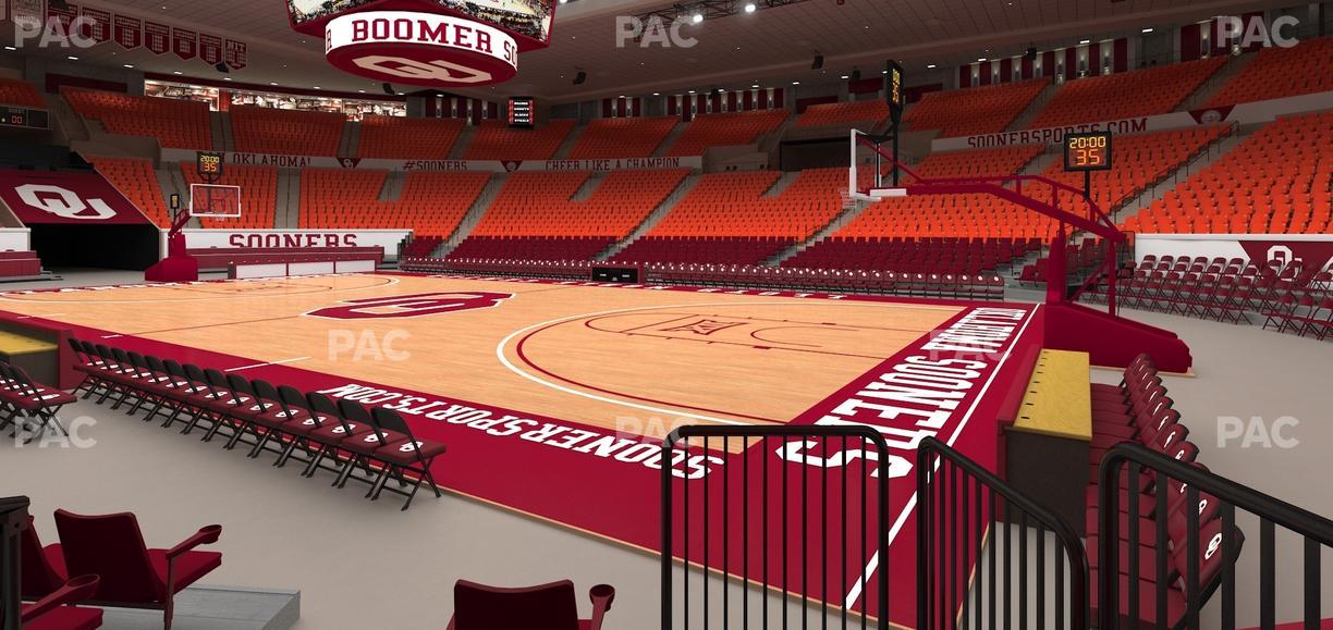Lloyd Noble Center - Section F 6 Seat View