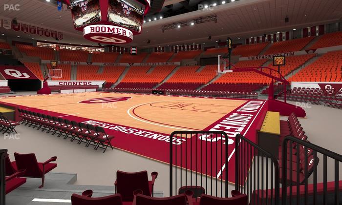 Lloyd Noble Center - Section F 6 Seat View
