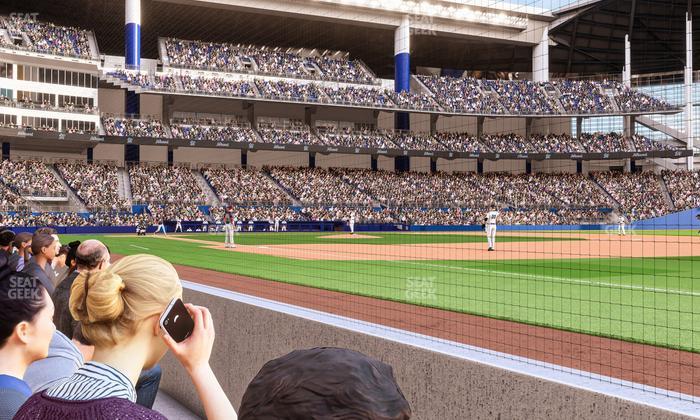 loanDepot park - Section 1St Base Dugout Club Field Level 1 Seat View