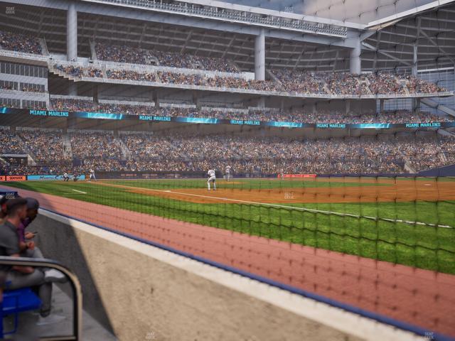loanDepot park - Section 1St Base Dugout Club Field Level 1 Seat View