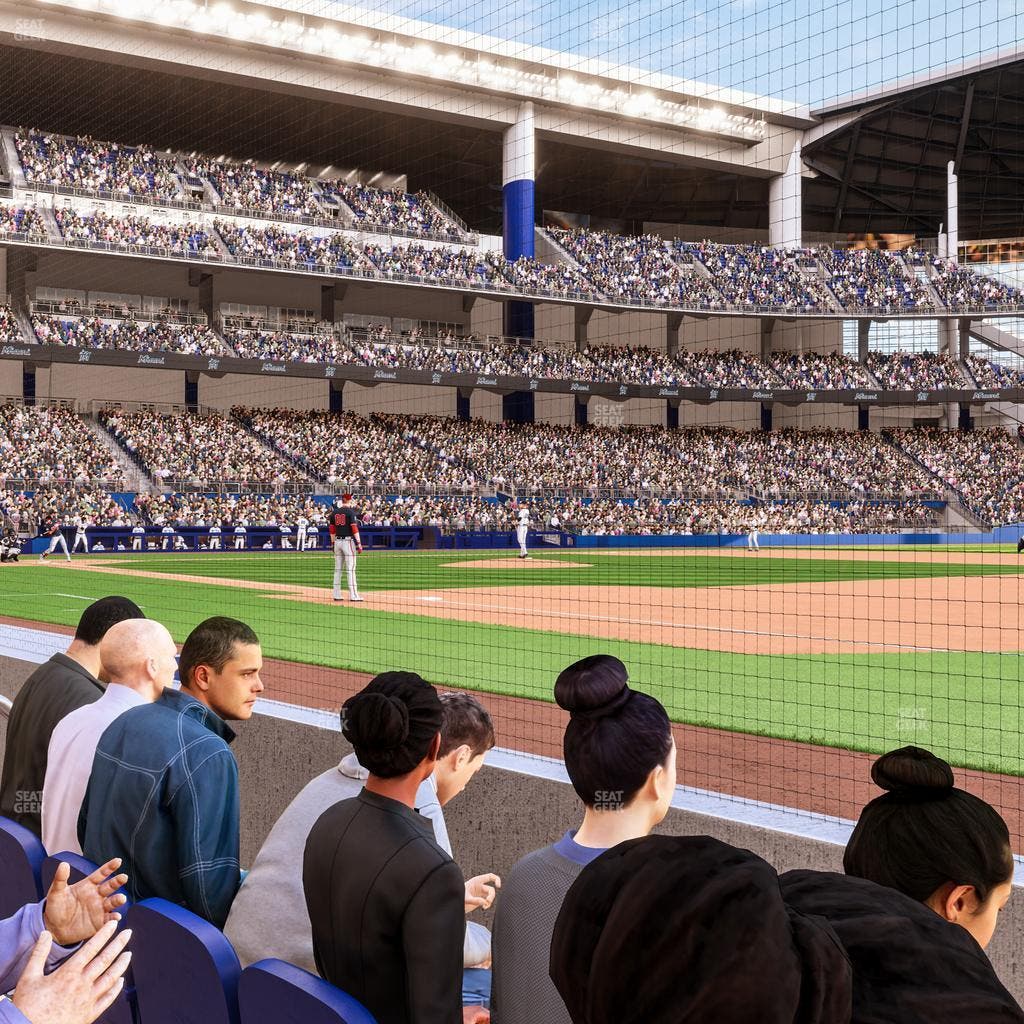 loanDepot park - Section 1St Base Dugout Club Field Level 2 Seat View