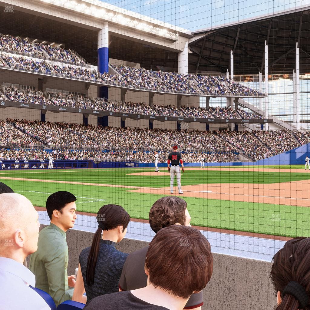 loanDepot park - Section 1St Base Dugout Club Field Level 3 Seat View