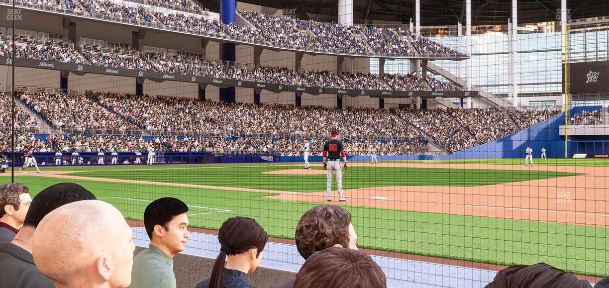 loanDepot park - Section 1St Base Dugout Club Field Level 3 Seat View