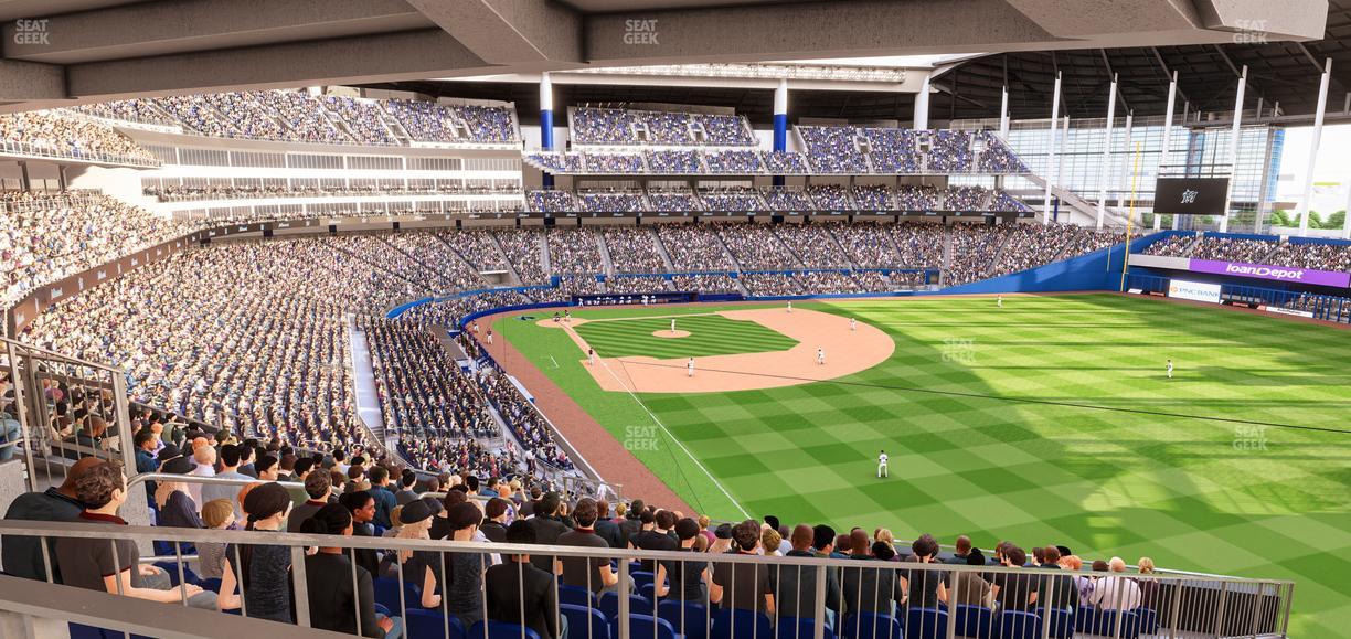 loanDepot park - Section Bar 201 Seat View