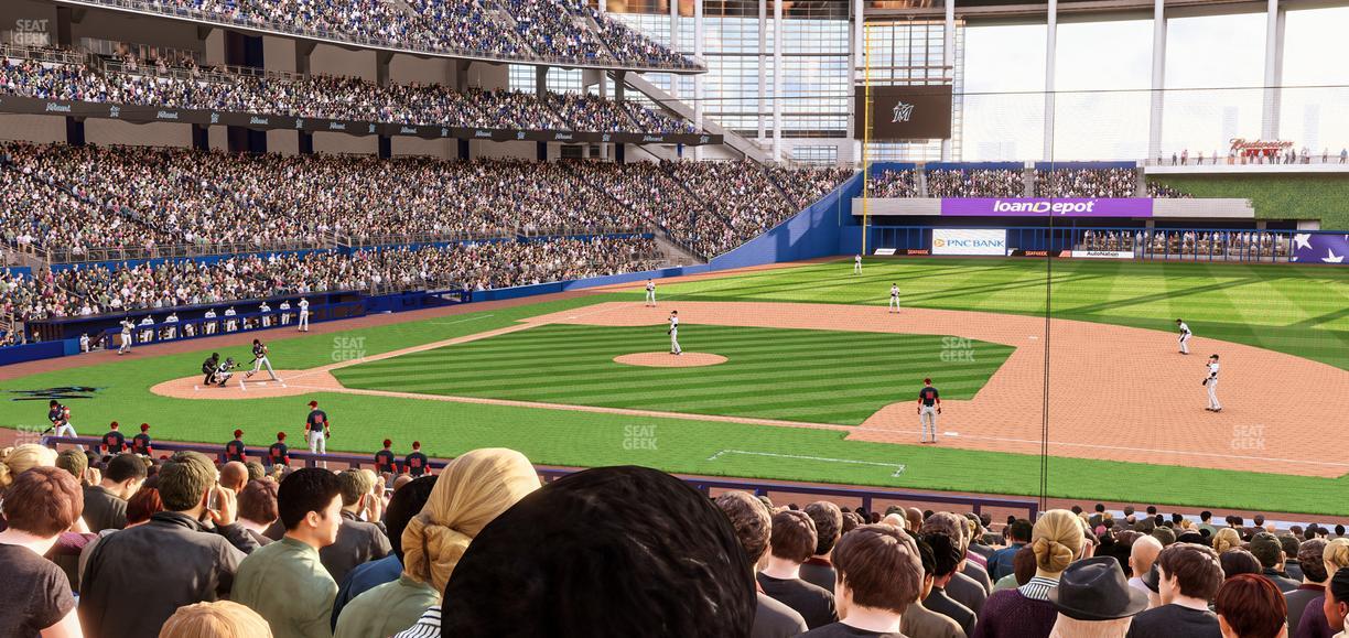 loanDepot park - Section Base Reserved 8 Seat View