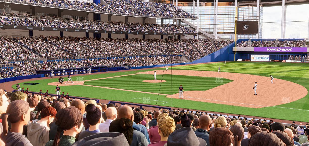 loanDepot park - Section Base Reserved Main 7 Seat View