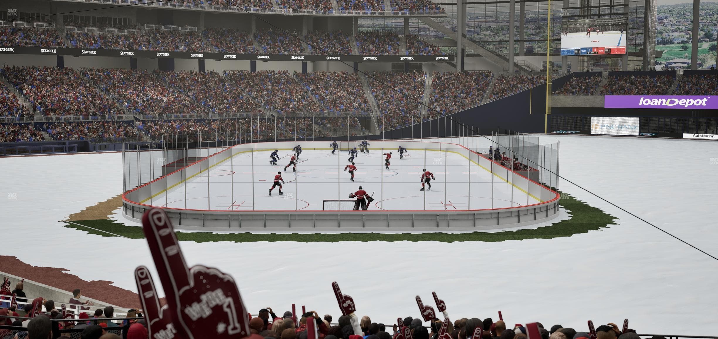 loanDepot park - Section Baseline Reserved 3 Seat View