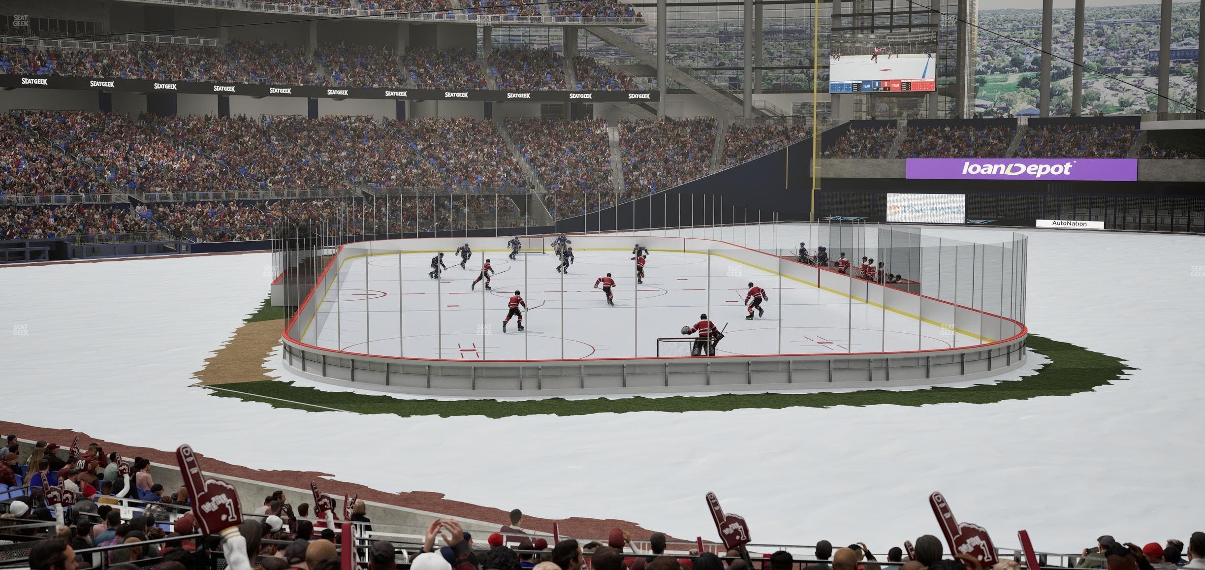 loanDepot park - Section Baseline Reserved Main 4 Seat View