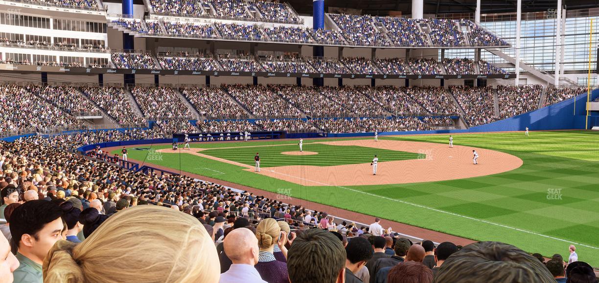 loanDepot park - Section Baseline Reserved Main 4 Seat View