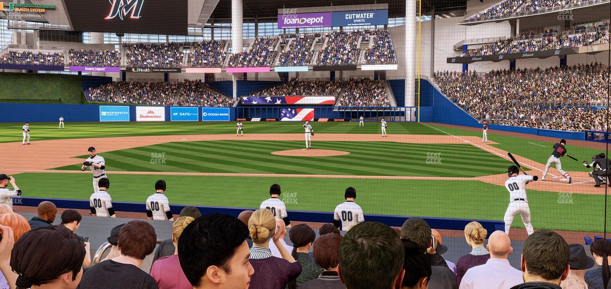 loanDepot park - Section Clubhouse Box 19 Seat View