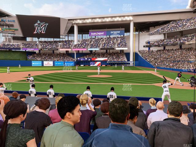 loanDepot park - Section Clubhouse Box 19 Seat View