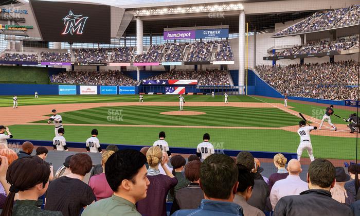 loanDepot park - Section Clubhouse Box 19 Seat View