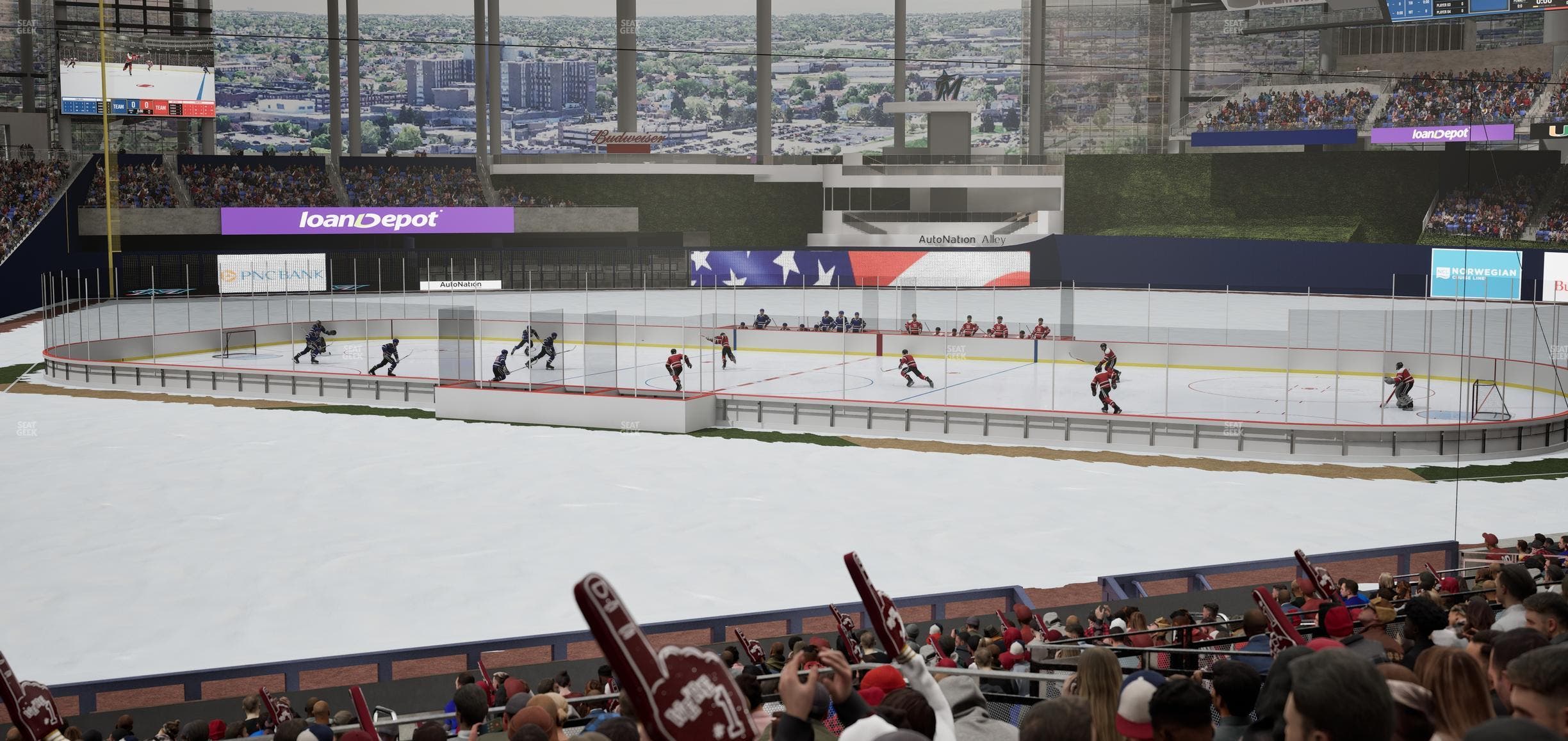 loanDepot park - Section Home Plate Box 10 Seat View