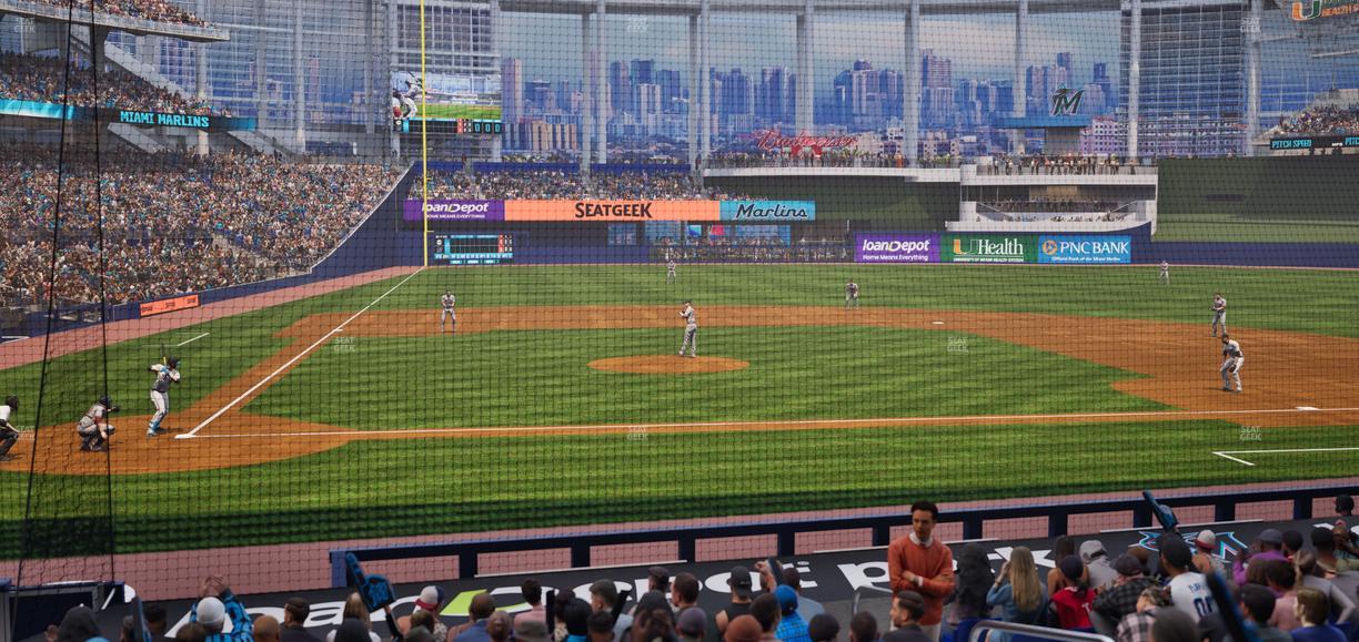 loanDepot park - Section Home Plate Box 10 Seat View