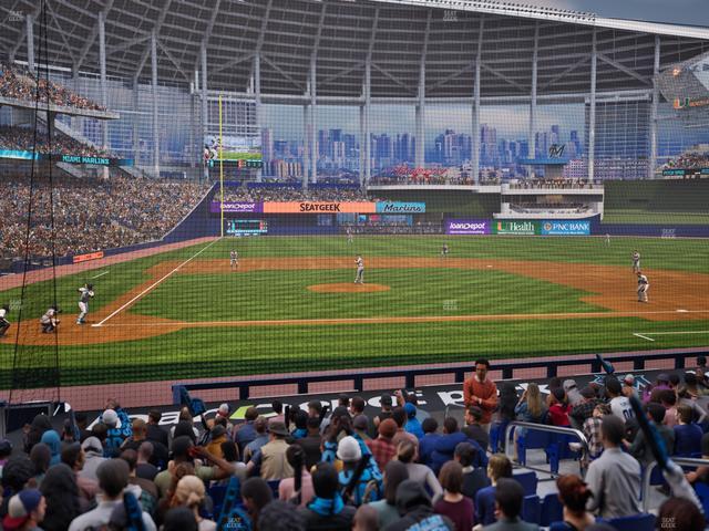 loanDepot park - Section Home Plate Box 10 Seat View