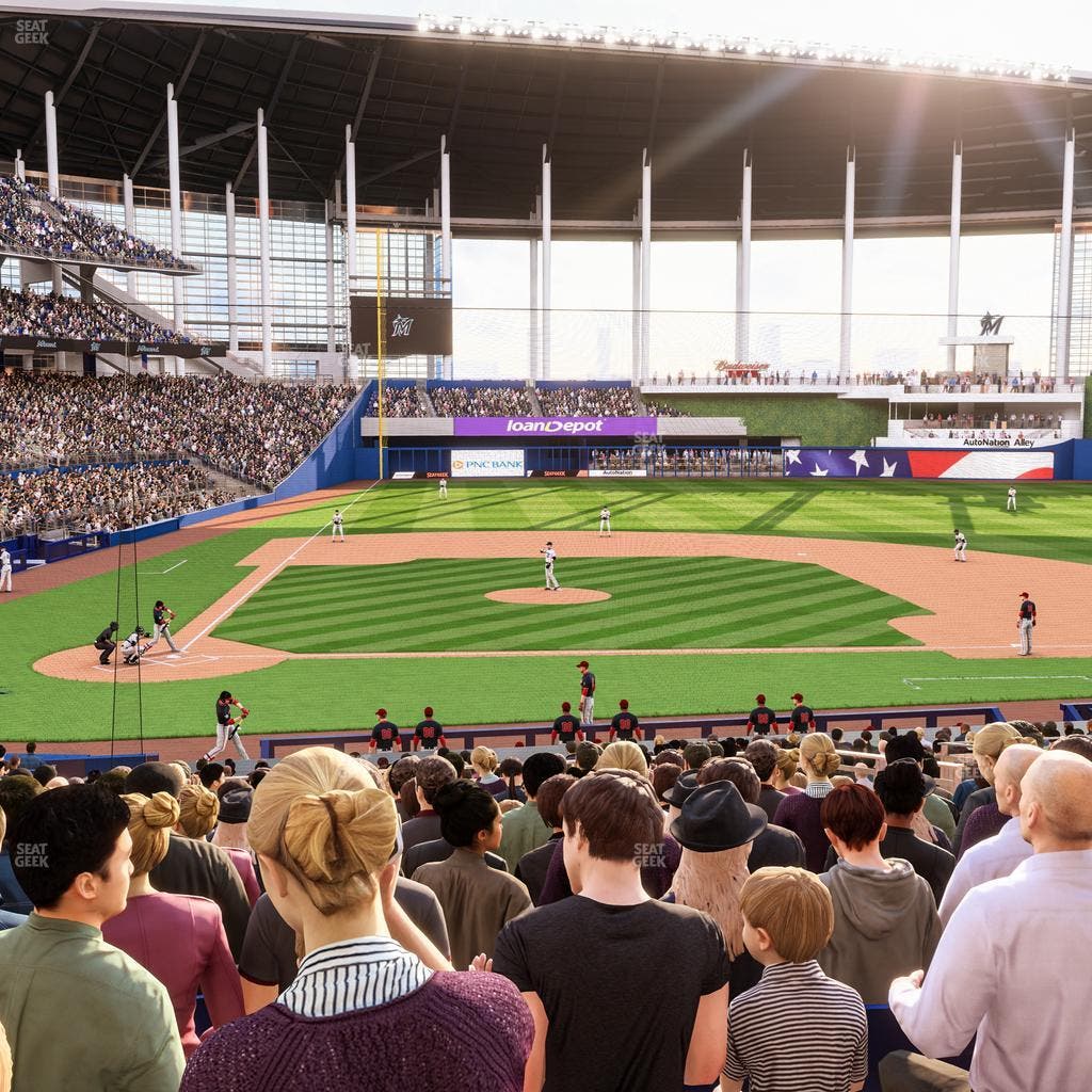 loanDepot park - Section Home Plate Box 10 Seat View