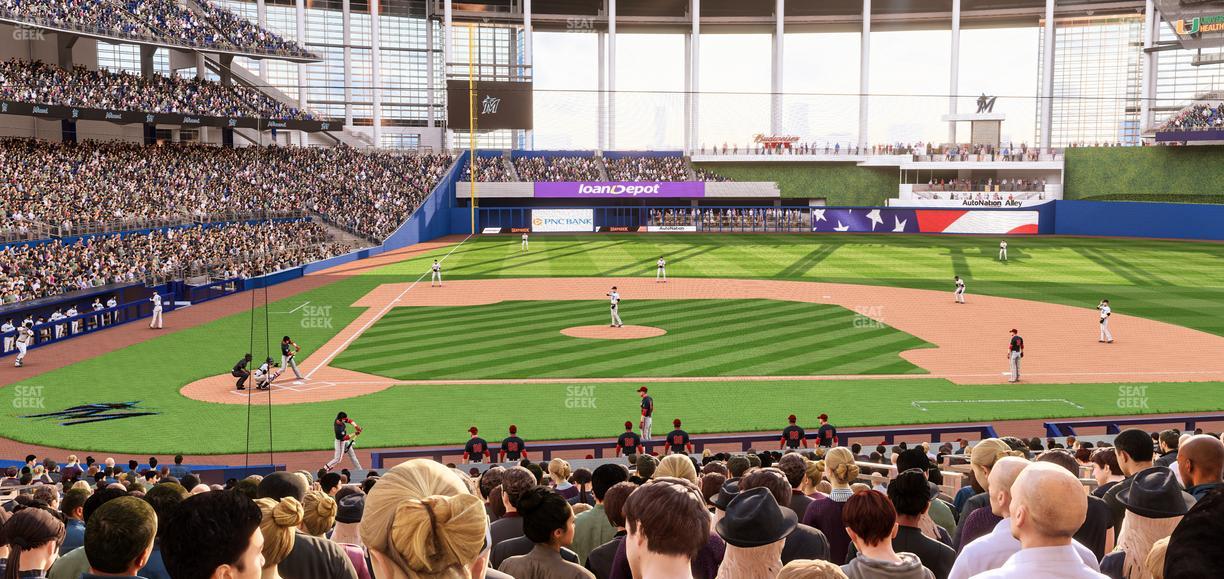 loanDepot park - Section Home Plate Box 10 Seat View