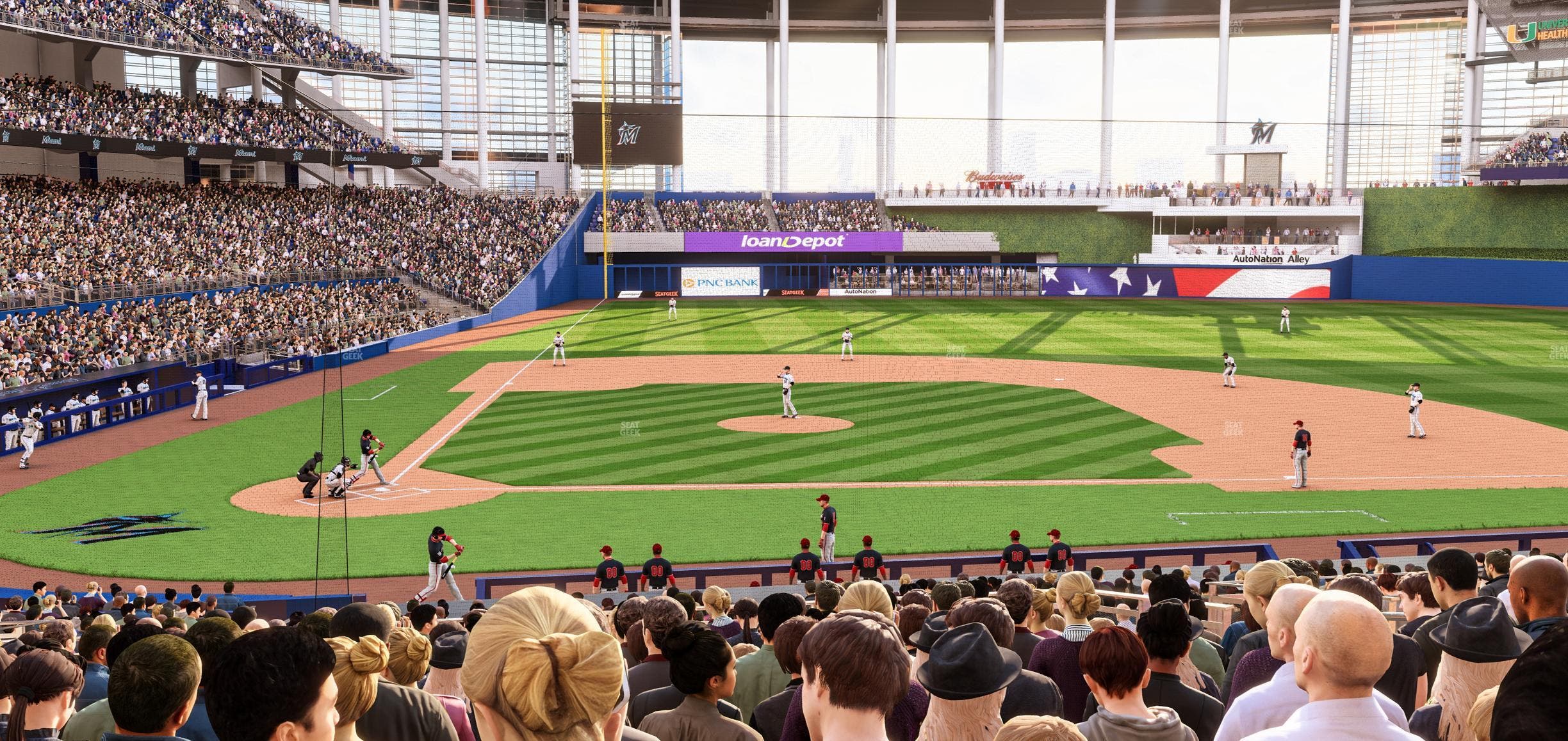 loanDepot park - Section Home Plate Box 10 Seat View
