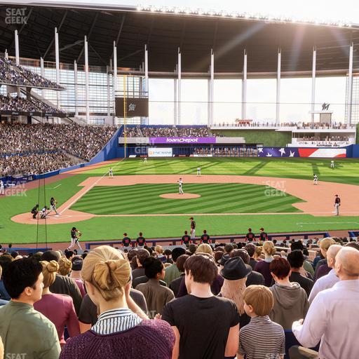 loanDepot park - Section Home Plate Box 10 Seat View