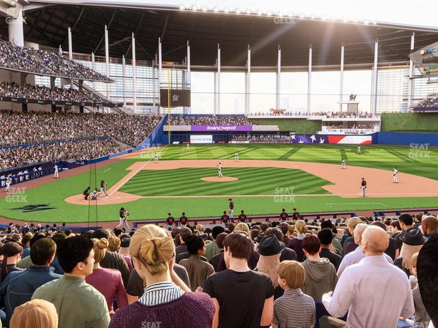 loanDepot park - Section Home Plate Box 10 Seat View