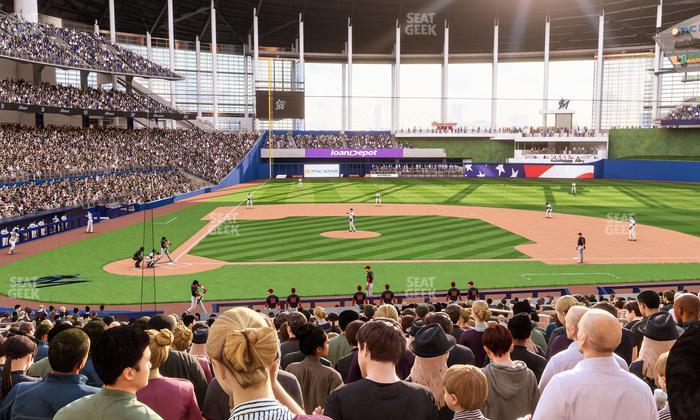 loanDepot park - Section Home Plate Box 10 Seat View