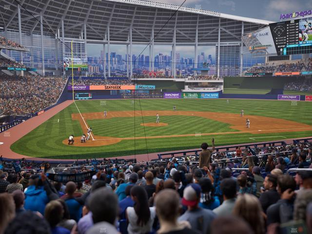 loanDepot park - Section Home Plate Box 11 Seat View