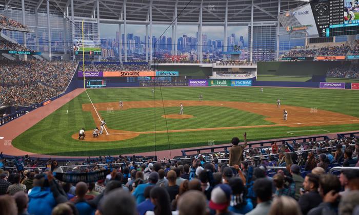 loanDepot park - Section Home Plate Box 11 Seat View