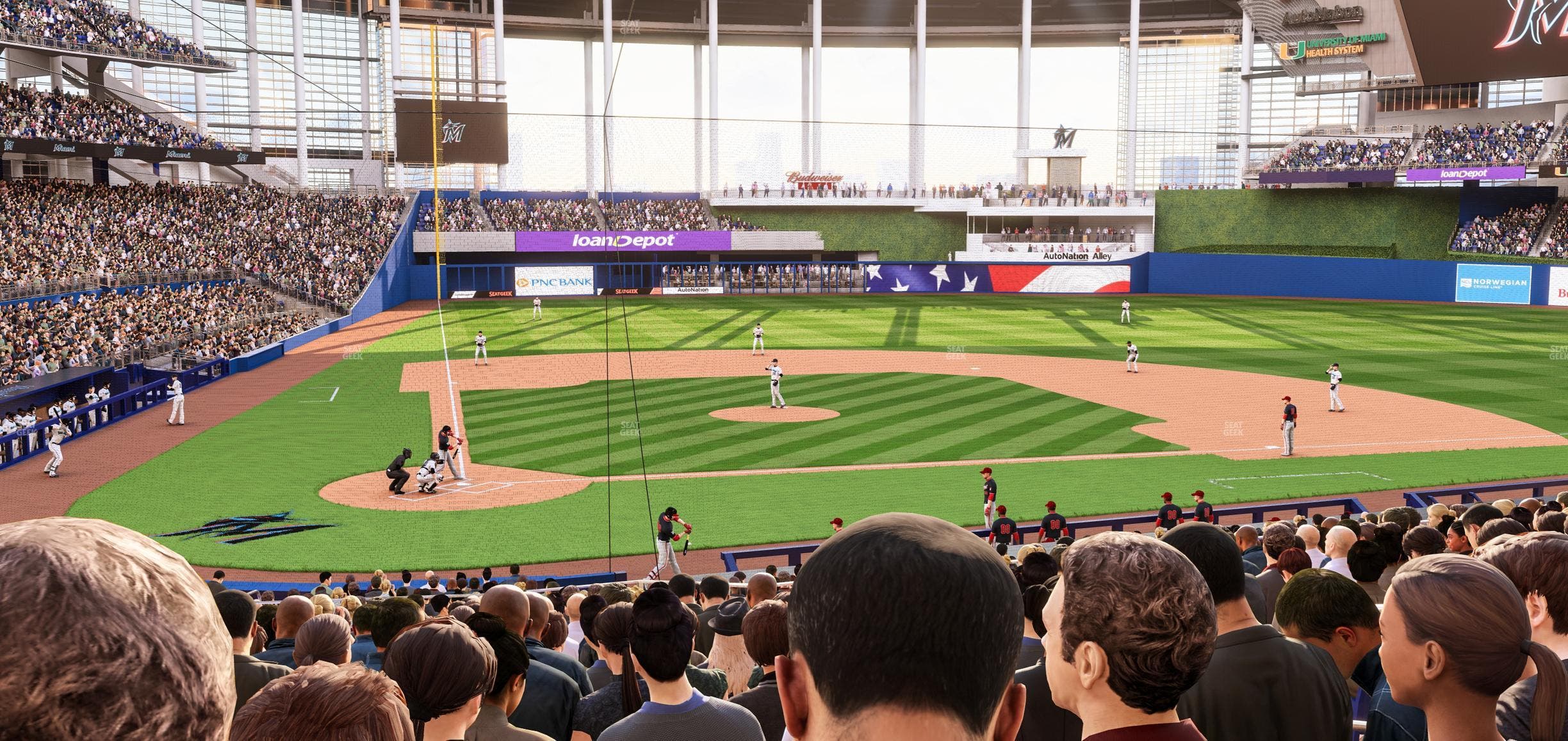 loanDepot park - Section Home Plate Box 11 Seat View