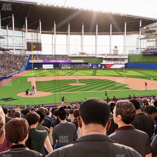loanDepot park - Section Home Plate Box 11 Seat View