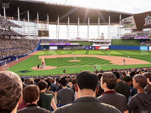 loanDepot park - Section Home Plate Box 11 Seat View