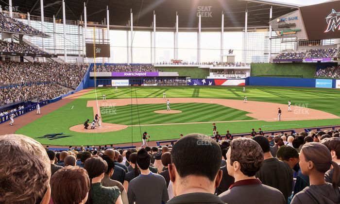 loanDepot park - Section Home Plate Box 11 Seat View