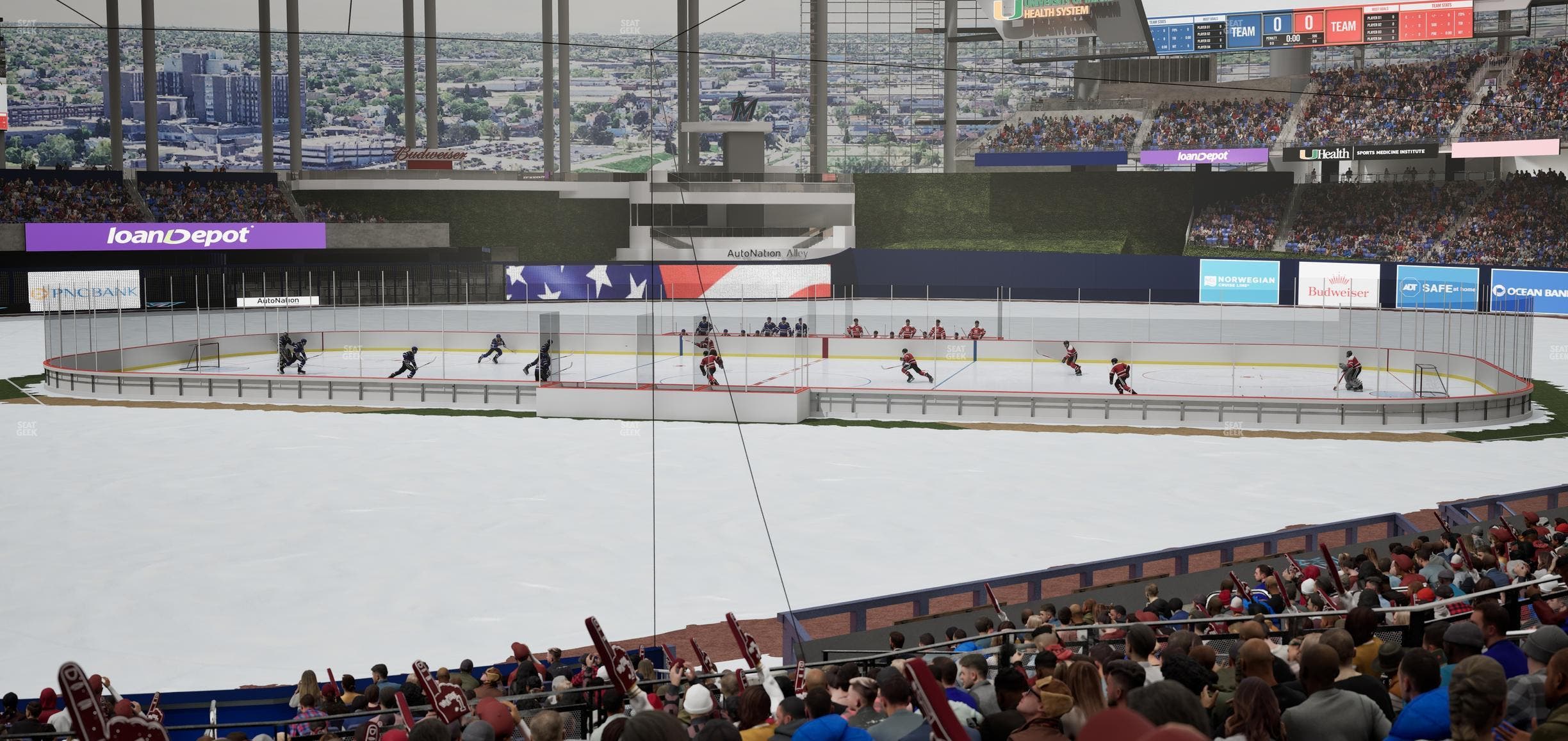 loanDepot park - Section Home Plate Box 12 Seat View