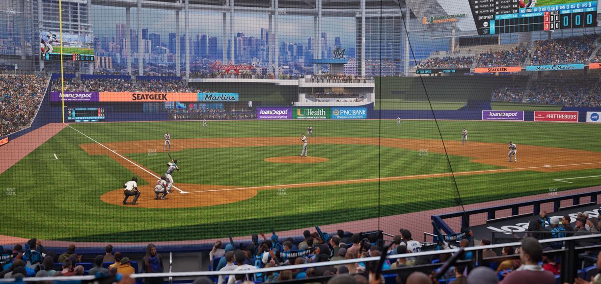loanDepot park - Section Home Plate Box 12 Seat View