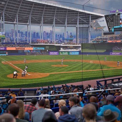 loanDepot park - Section Home Plate Box 12 Seat View