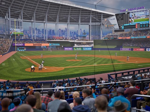 loanDepot park - Section Home Plate Box 12 Seat View