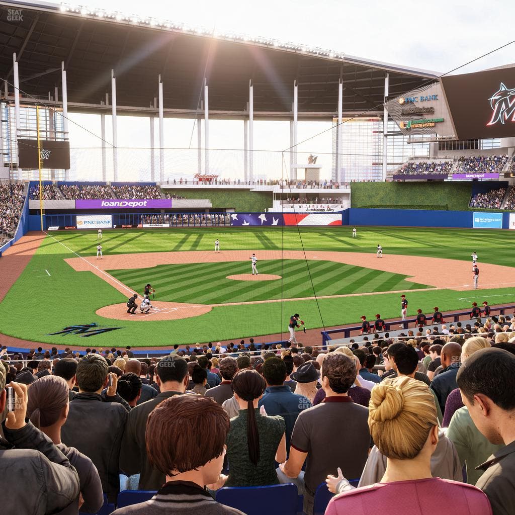 loanDepot park - Section Home Plate Box 12 Seat View