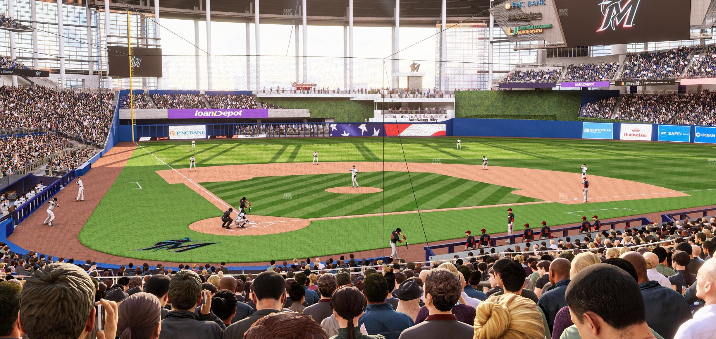 loanDepot park - Section Home Plate Box 12 Seat View