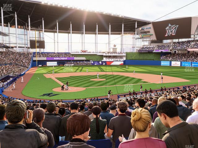 loanDepot park - Section Home Plate Box 12 Seat View