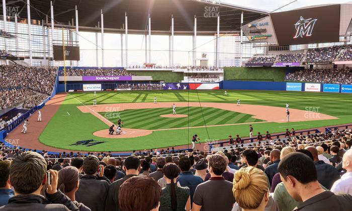 loanDepot park - Section Home Plate Box 12 Seat View