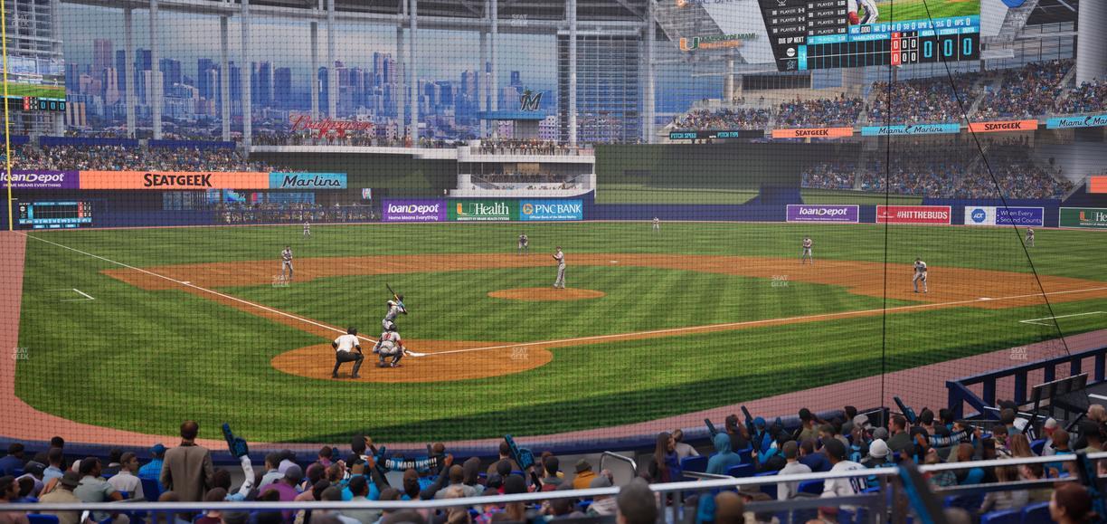 loanDepot park - Section Home Plate Box 13 Seat View