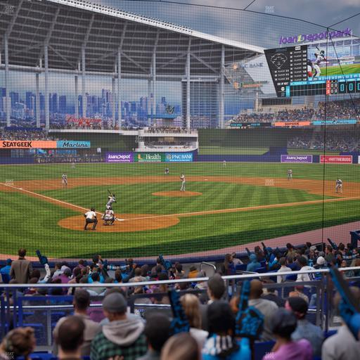 loanDepot park - Section Home Plate Box 13 Seat View