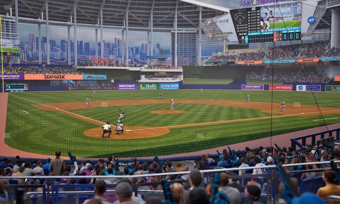 loanDepot park - Section Home Plate Box 13 Seat View