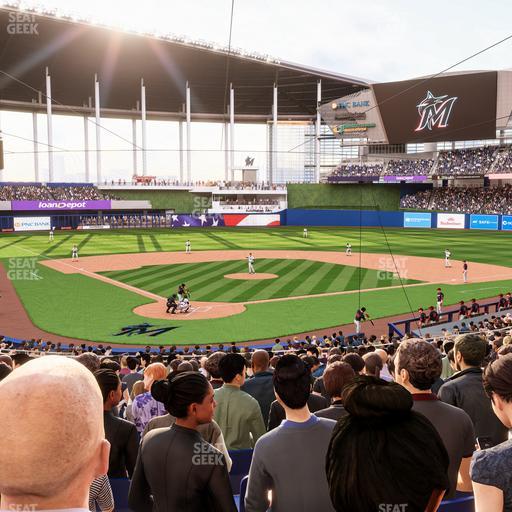 loanDepot park - Section Home Plate Box 13 Seat View