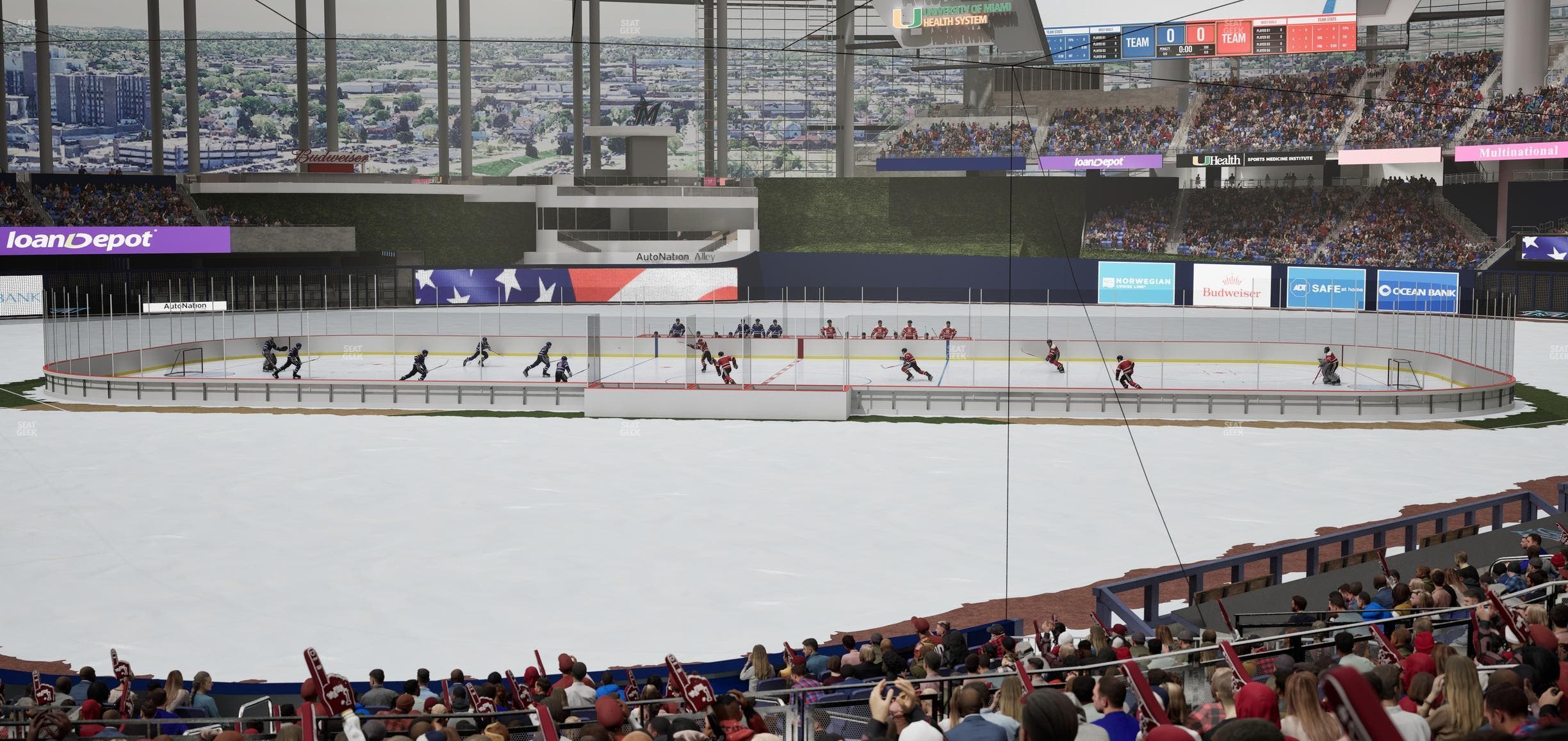 loanDepot park - Section Home Plate Box 13 Seat View