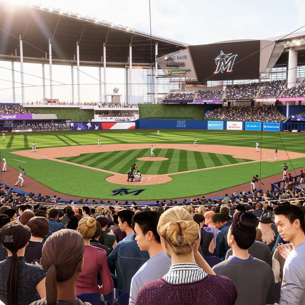 loanDepot park - Section Home Plate Box 14 Seat View
