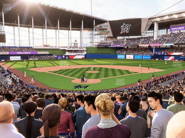 loanDepot park - Section Home Plate Box 14 Seat View