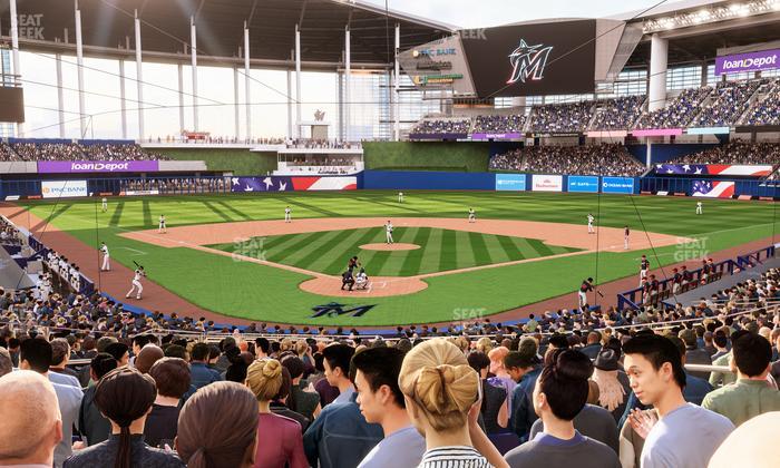 loanDepot park - Section Home Plate Box 14 Seat View